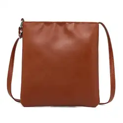 2019 Новая мода сумка одноцветное цвет курьерские Сумки для женщин pu кожаная повседневное через плечо