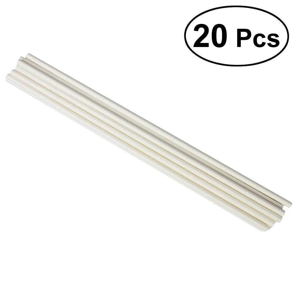 

20 Pcs/Pack Solid Core Safety Lollipop Stick Paste Tool Paper Lollipop Stick for Candy Fondant Chocolate Cake Pop - 20x0.4CM