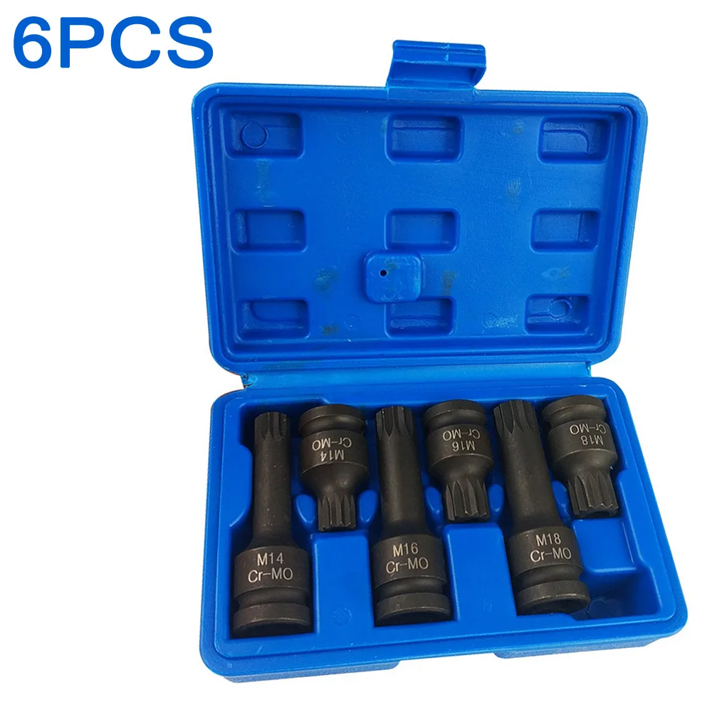 

6pcs/Set 1/2 Pneumatic Professional Sleeve Set Sleeve Tool M Type With Hole