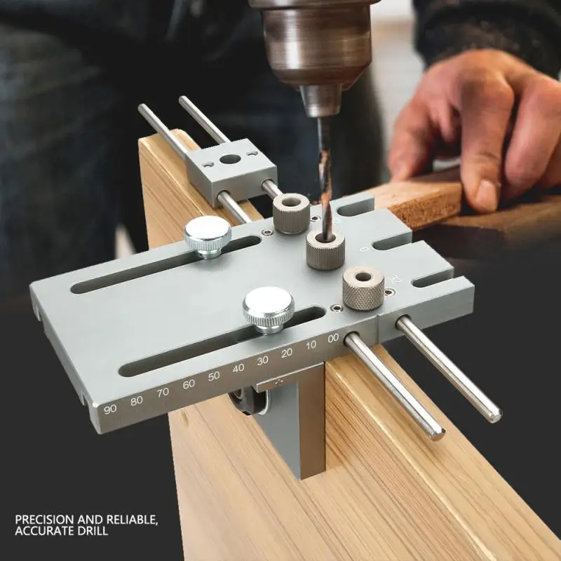 New 3 in 1 6/8/10/15mm Self Centering Dowelling Jig Woodworking Drill Guide Locator Kitin Drill