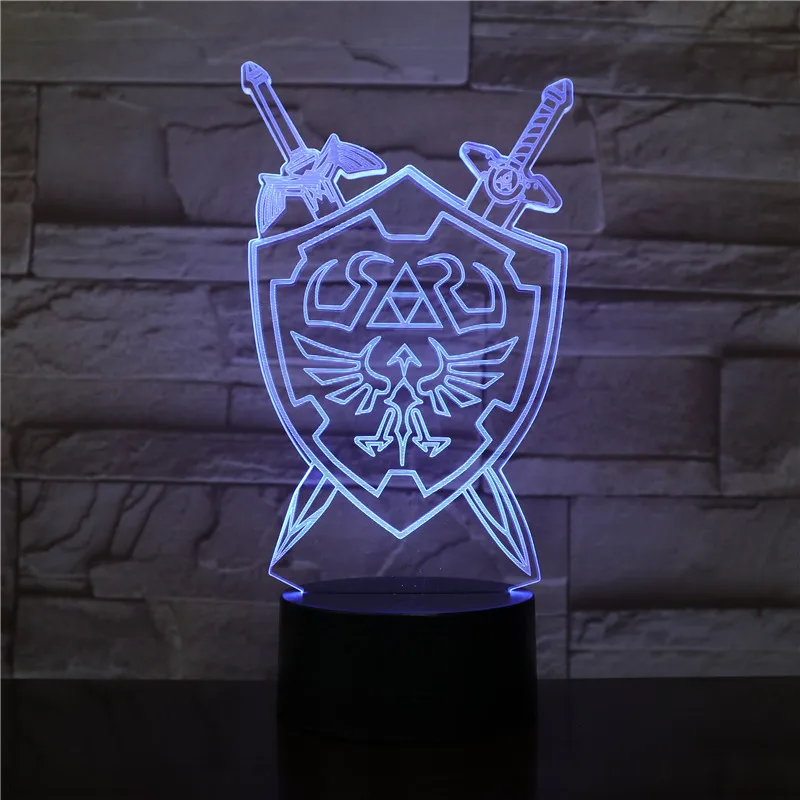 

The Legend of Zelda 3D Night Light Table Lamp Anime Game Breath of the Wild Visual Illusion 3d Led Sword Carry Dropshipping 2373