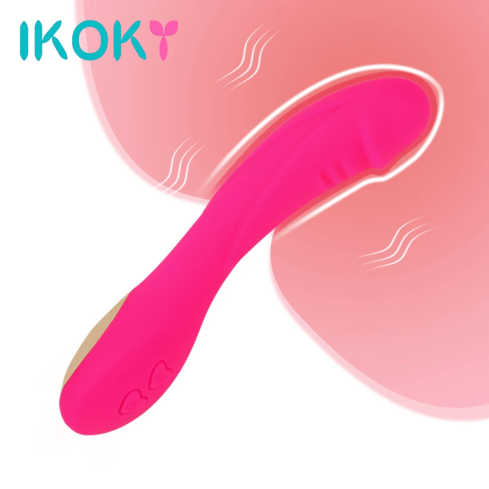 IKOKY G-spot массаж 12 фаллоимитатор с переключением скоростей вибратор секс-игрушки для женщин мощная Вибрирующая Вагина клитор стимуляция