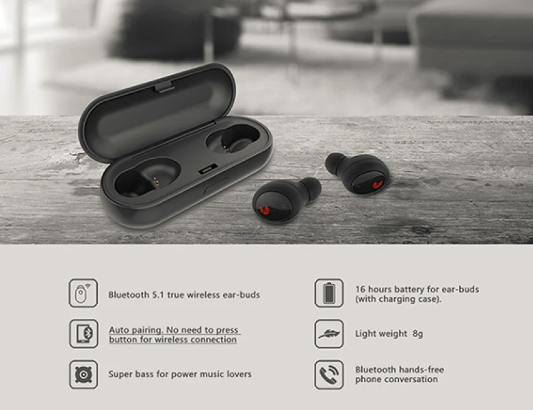 Беспроводные стереонаушники exceus TWS наушники с двумя микрофонами Bluetooth 5 0