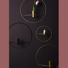 Креативный 3D настенный подсвечник модный металл геометрический чайный светильник домашний декоративный подсвечник