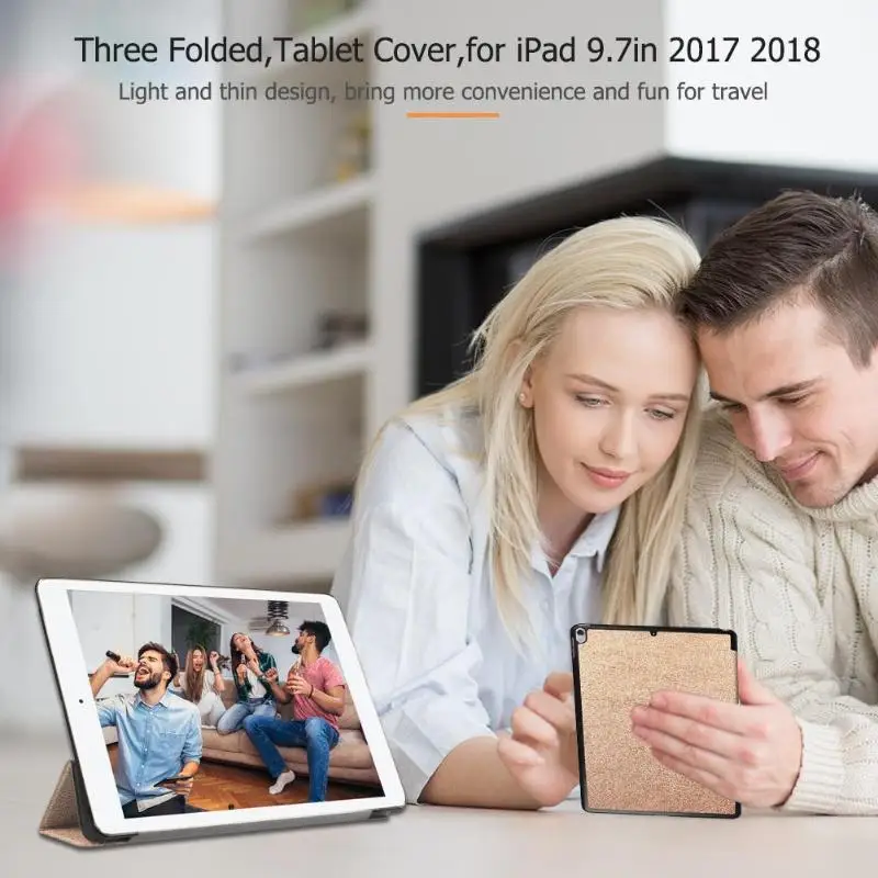 ALLOYSEED три сложенные силиконовые искусственная кожа планшеты чехол Pad держатель
