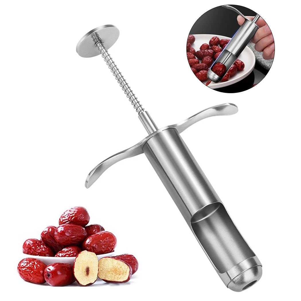 

Cherry Pitter Stainless Steel Cherry Remover Kitchen Gadget Creative Kitchen Tools for Jujube Hawthorn