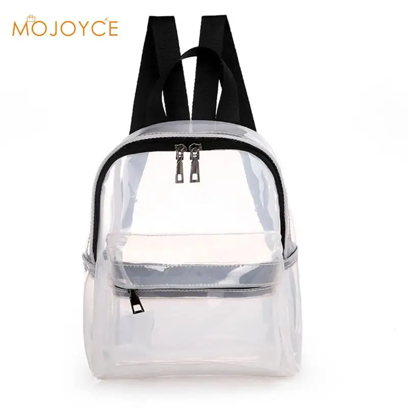 

Cute Clear Transparent Women Backpacks PVC Jelly Color Student Schoolbags PVC Jelly Teenage Girls Student Schoolbag Backpack