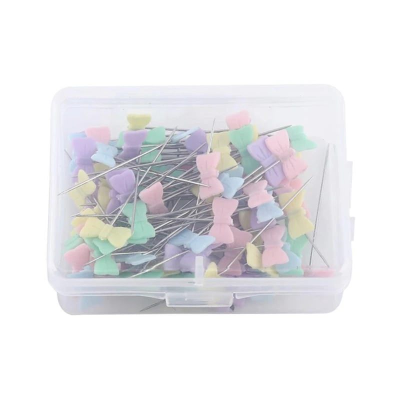 

ABGC 100pcs/set Patchwork Pins Flower Button Head Pins DIY Quilting Tool Sewing Accessories Sewing Patchwork Pins Tie