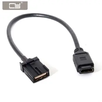 

CYDZ High Speed HDMI 1.4 Type E Male to Type A Female Video Audio Cable Automotive Connection System Grade Connector 0.3m