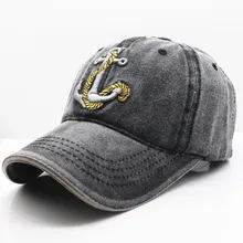 Винтажная Повседневная Кепка, Новое поступление, стираемая хлопковая бейсбольная кепка с якорем, бейсбольная кепка с регулируемой застёжкой, фирменная Новинка для взрослых