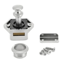 Mini Push Lock Button Catch Lock Cupboard Door Knob Camper Caravan Motorhome RV Cabinet Drawer Push Latch Diameter 20mm MAYITR half moon push lock zinc alloy keyless push latch catch rv wardrobe drawer cabinet caravan furniture lock gold chrome