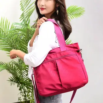 

Casual Nylon Shoulder Bags Messenger Totes Women Pure Crossbody Handbags Quilted Shoulder Bags Laser Plain Folding Handbags
