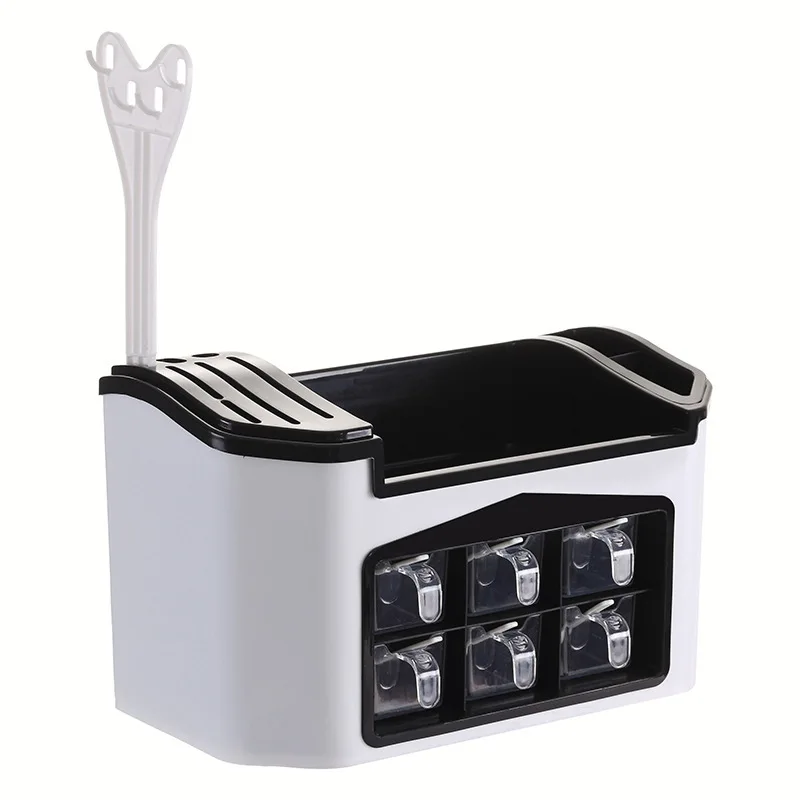 

LUDA Kitchen Organizer Spice Rack Seasoning Spices Storage Box Cutlery Rack With Hook Herb & Spice Tools Knife Holder Accessor
