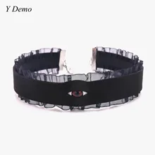 Готические глаза кружева чокер случайные бархатные регулируемые Torques ожерелье