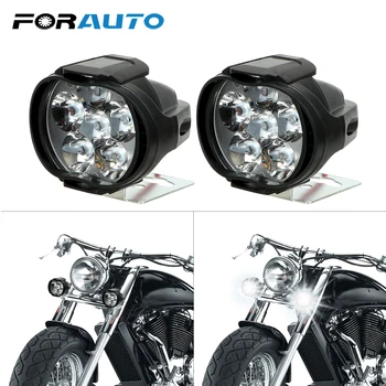 

1 Pair Motorcycles Headlight LED Scooters Spotlight 9-85V 1200LM Motorbike Fog Lamp Working Spot Light 6 LED Super Bright