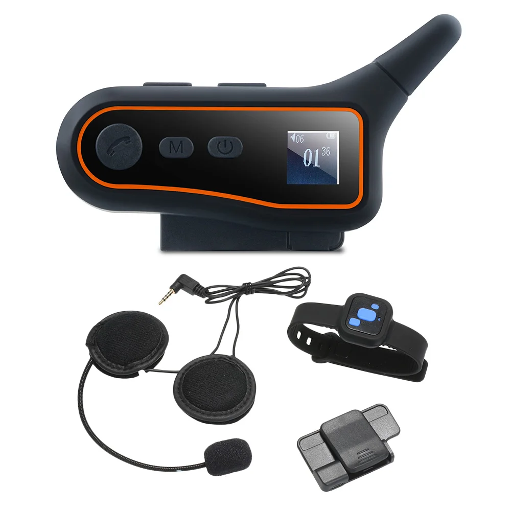

Motorcycle Helmet BT Intercom Interphone 3000m Communication System for Riding Skiing Hiking Styling