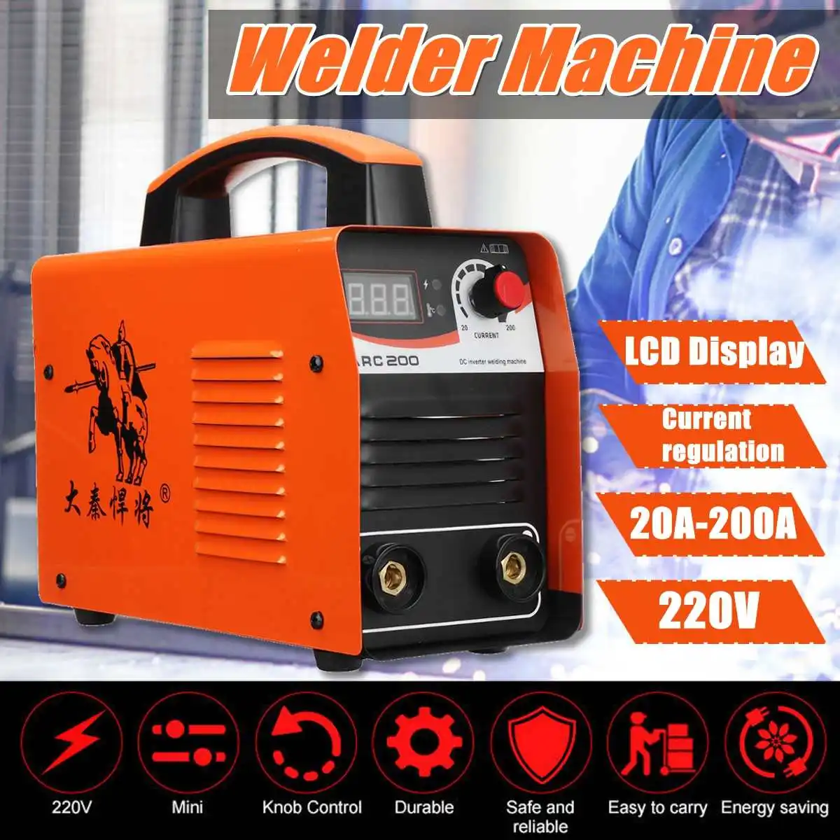 

20-200A 25KVA IP21 Inverter Arc Electric Welding Machine IGBT/MMA/ARC/ZX7 Welder for Welding Working and Electric Working