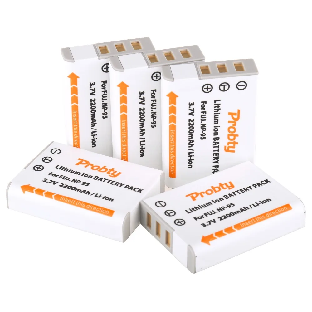 Probty 5Pcs Np-95 Np95 Db-90 Batteria Per Fujifilm X30 X100 X100S X100T X-S1 Finepix F30 Finepix F31 Fd F31F Reale 3D W1
