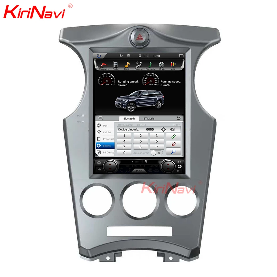 KiriNavi вертикальный экран Tesla стиль 10," Android 7,1 Автомобильный gps навигатор для Kia Carens сенсорный экран автомобильный Радио 2006-2013
