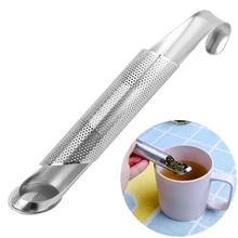 Ситечко для чая из нержавеющей стали для заварки чая с изогнутой ручкой кухонные инструменты