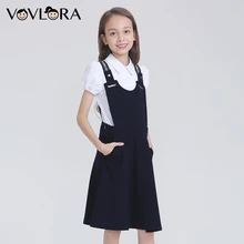

Sleeveless Girls Dresses School Kids Sarafan 2018 Suspenders Children Dress Autumn Clothes New Size 9 10 11 12 13 14 Years