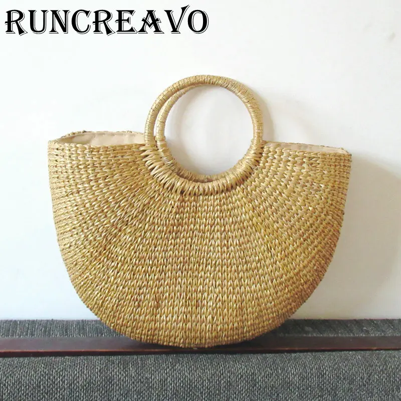 

2019 Luxury Handbags Women Bags Designer Famous Brand Ladies Rattan Beach Bag Wicker Straw Bag Summer tote Bags For Women