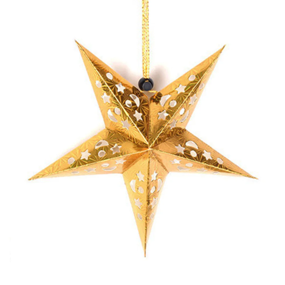 

1PC Christmas Pentagram Ornament Star Hanging Tree Decoration Christmas Decorations For Home Party Wedding New Year 30cm