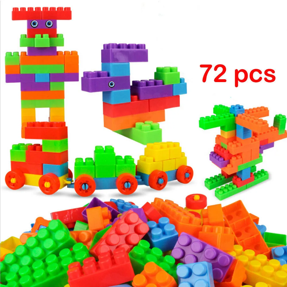 

72Pcs Building Blocks City DIY Creative Bricks Educational Toy Gift For Child