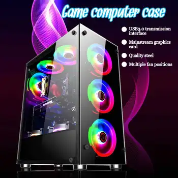 

ATX Minin Gamer Cooling Desktop Computer Mainframe Case 350x290x410mm For ATX/ m-atx/mini-itx Motherboard Support 8 Fans