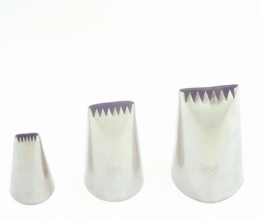 Single-Sided Serrated Cream Faceted Decorating Mouth Diy Braided Texture 3Pcs Stainless Steel Set | Дом и сад