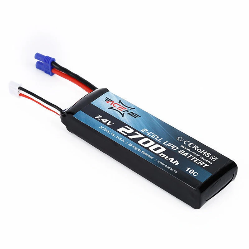 Hubsan 1 шт. черный 7 4 V 2700 Mah 10C аккумулятор с вилкой Ec2 для H501S Da|Перезаряжаемые