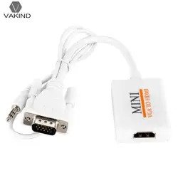 VGA мужчина к HDMI выход 1080 P HD + Аудио ТВ AV HDTV видео кабель конвертер для psv SLIM/PRO