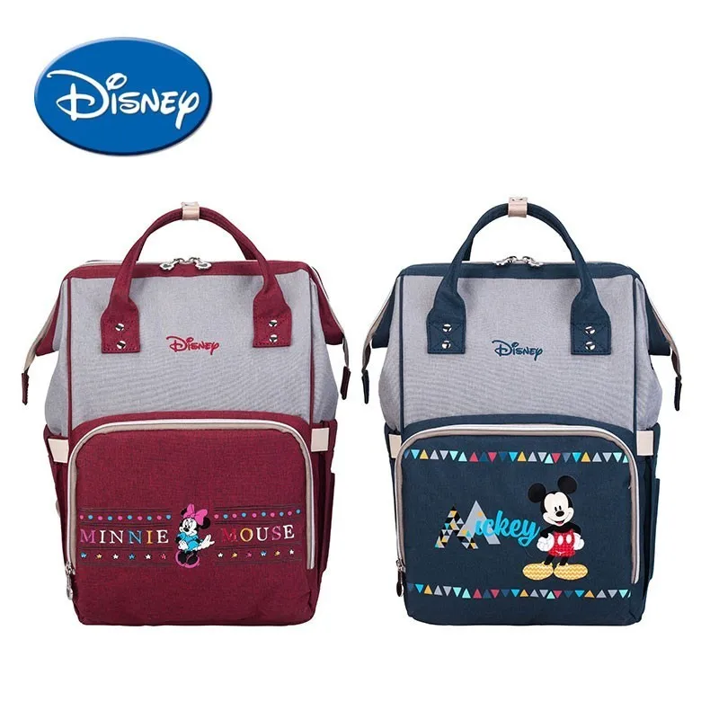 

Disney High Capacity Fashion Diaper Bag Water-proof Convenient Toddler Mommy Diaper Backpack Cartoon Mickey Travel Bag