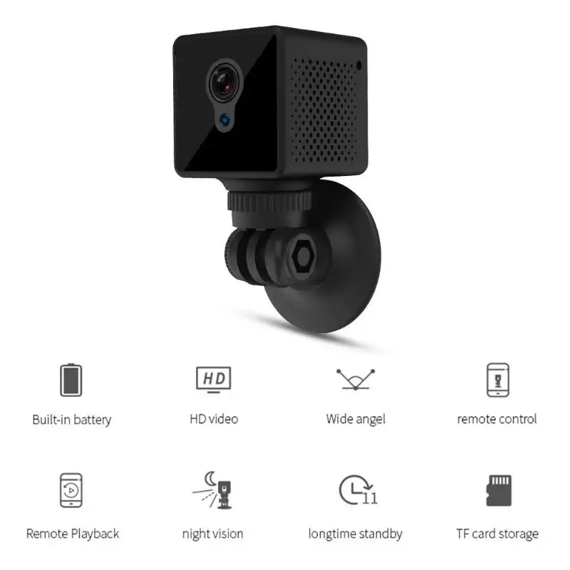 

S8 Mini Portable Camera 140 degrees Wide Angle Lens HD Night Vision P2P WiFi 720P Motion Detection Camcorder Camera
