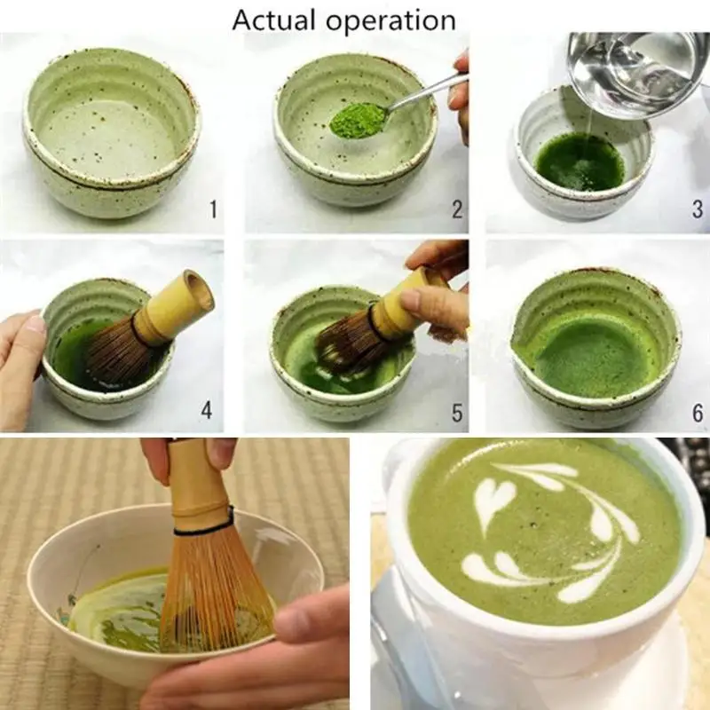 1 шт. японский Чай щетка практические чайный порошок matcha бамбук 64 венчик бамбук, зеленый чай бамбуковая кисточка Кухня аксессуары