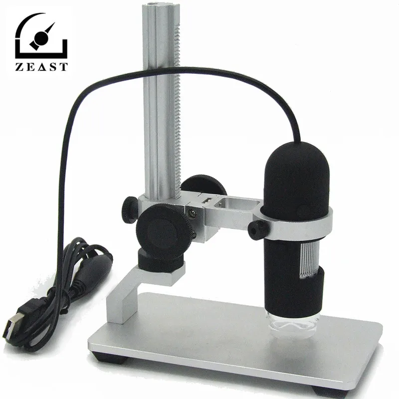 

ZEAST 1000X 8 LEDs USB Digital Continuous Zoom Microscope Magnifier with Adjustable Aluminium Alloy Stand Durable