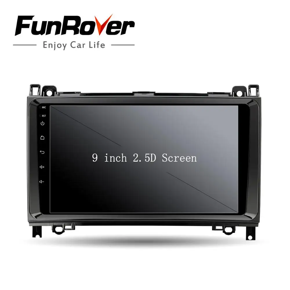 Cheap Funrover 8 Core Android 9.0 2din Auto radio Car DVD multimedia for Mercedes Benz B200 A B Class W169 W245 Viano Vito W639 2.5D 5