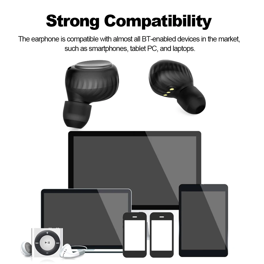 Top HV 358 Pro беспроводные Bluetooth наушники невидимые стерео музыкальные гарнитуры с