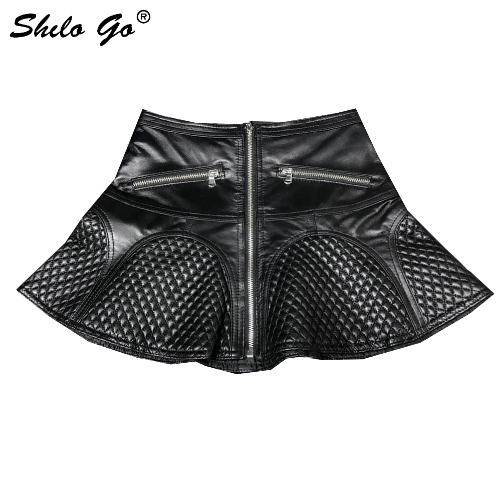 Streetwear Lederen Rokken Vrouwen Zomer Hoge Taille Spliced Plaid Rokken Schapenvacht Lederen Mini Trompet Rokken Vrouwelijke Streetwear Lederen Rokken Vrouwen Zomer Hoge Taille Spliced Plaid Rokken Schapenvacht Lederen Mini Trompet Rokken Vrouwelijke