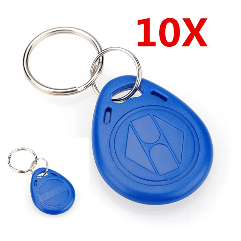 

10pcs 125kHz RFID Keyfob Wateproof ID Card Proximity ID Token Tag Key Keyfobs Keychain Chain Plastic For Access System
