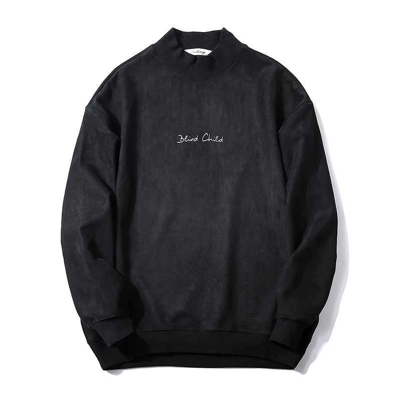 

Round Neck Pullover hoodies men Suede Long Sleeve Loose hooded Coat streetwear Sweatshirt Causal Tops Sale