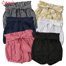 Одежда для новорожденных девочек; штаны-шаровары в клетку; шорты; трусики-шаровары