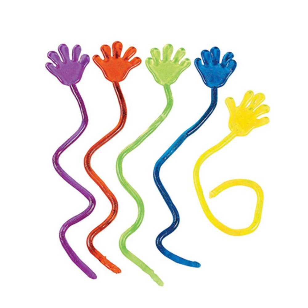 

10 Pcs Kids Party Supply Favors Multi-color Mini Sticky Jelly Stick Slap Squishy Sticky Hands Toy Puzzle Funny Toy