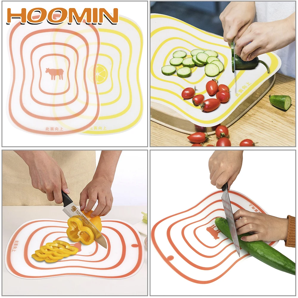 

HOOMIN Chopping Board Non-slip Frosted Antibacteria Plastic Kitchen Gadgets Vegetable Meat Tools Cutting Board Bendable