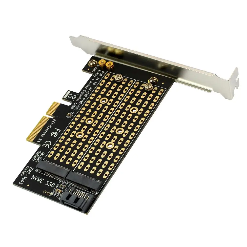 NVME адаптер карты M.2 к PCI E 3 0X4 PCIe расширения M KEY + B M2 SATA адаптер|Платы расширения| |