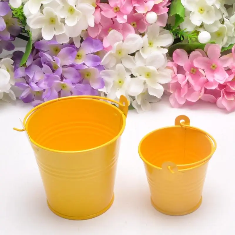 Small Iron Barrel Tinplate Mini Tub Decorative Kegs Anti-deform Bright Color Durable