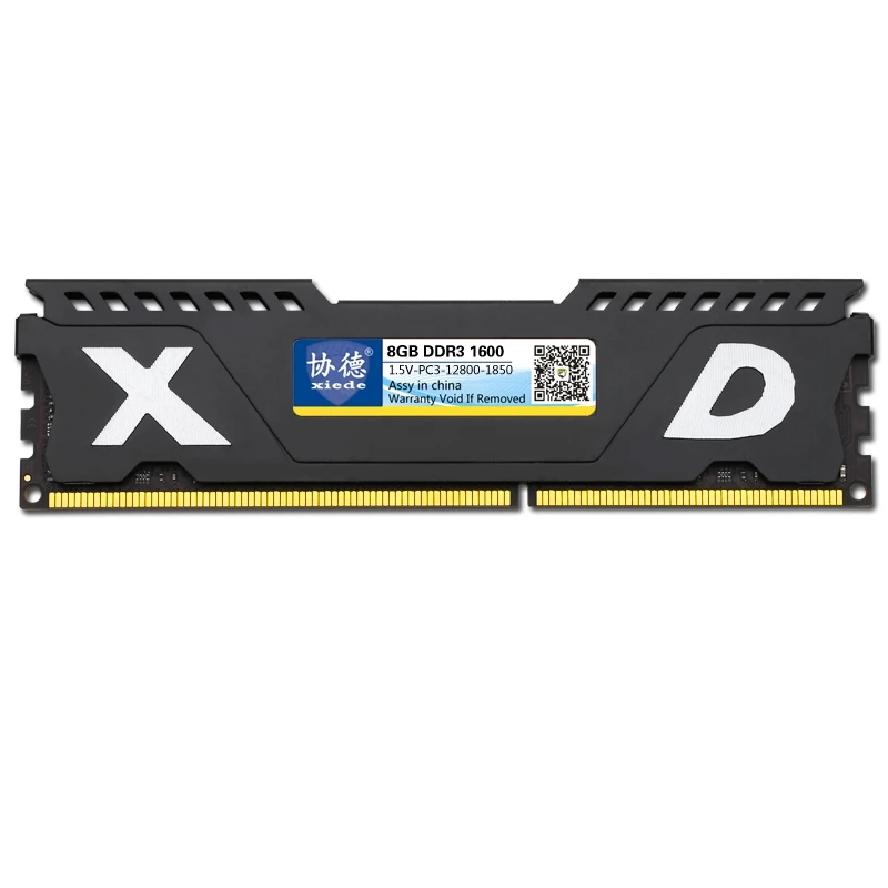 Xiede настольный компьютер оперативная память модуль Ddr3 1600 8 Гб PC3-12800 240Pin DIMM 1600 МГц с теплоотвод для AMD/Inter