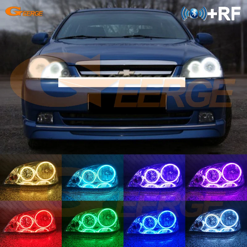 Для Chevrolet Lacetti Optra Nubira 2002-2008 RF Bluetooth контроллер многоцветный ультра яркий RGB светодиодный ангельские глазки Halo Ring kit