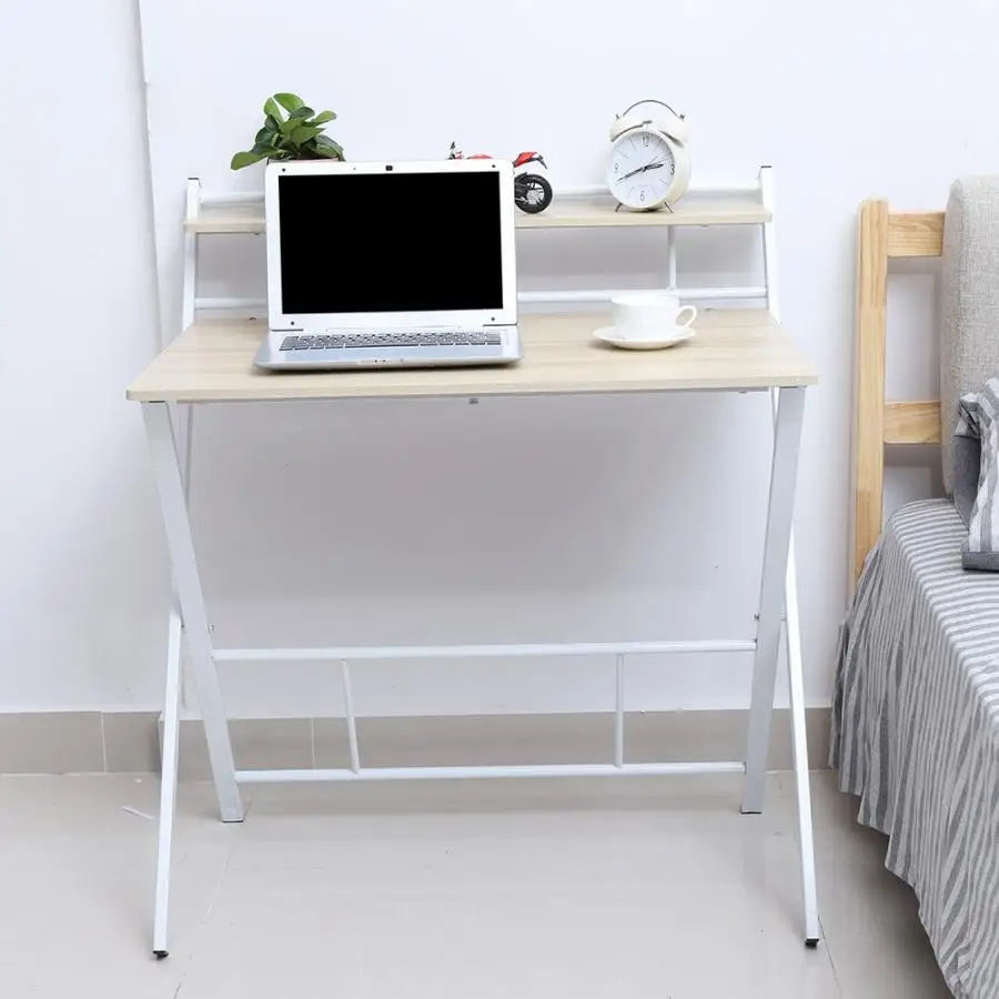 2 Layer High Quality Folding Computer Desk Compact Students