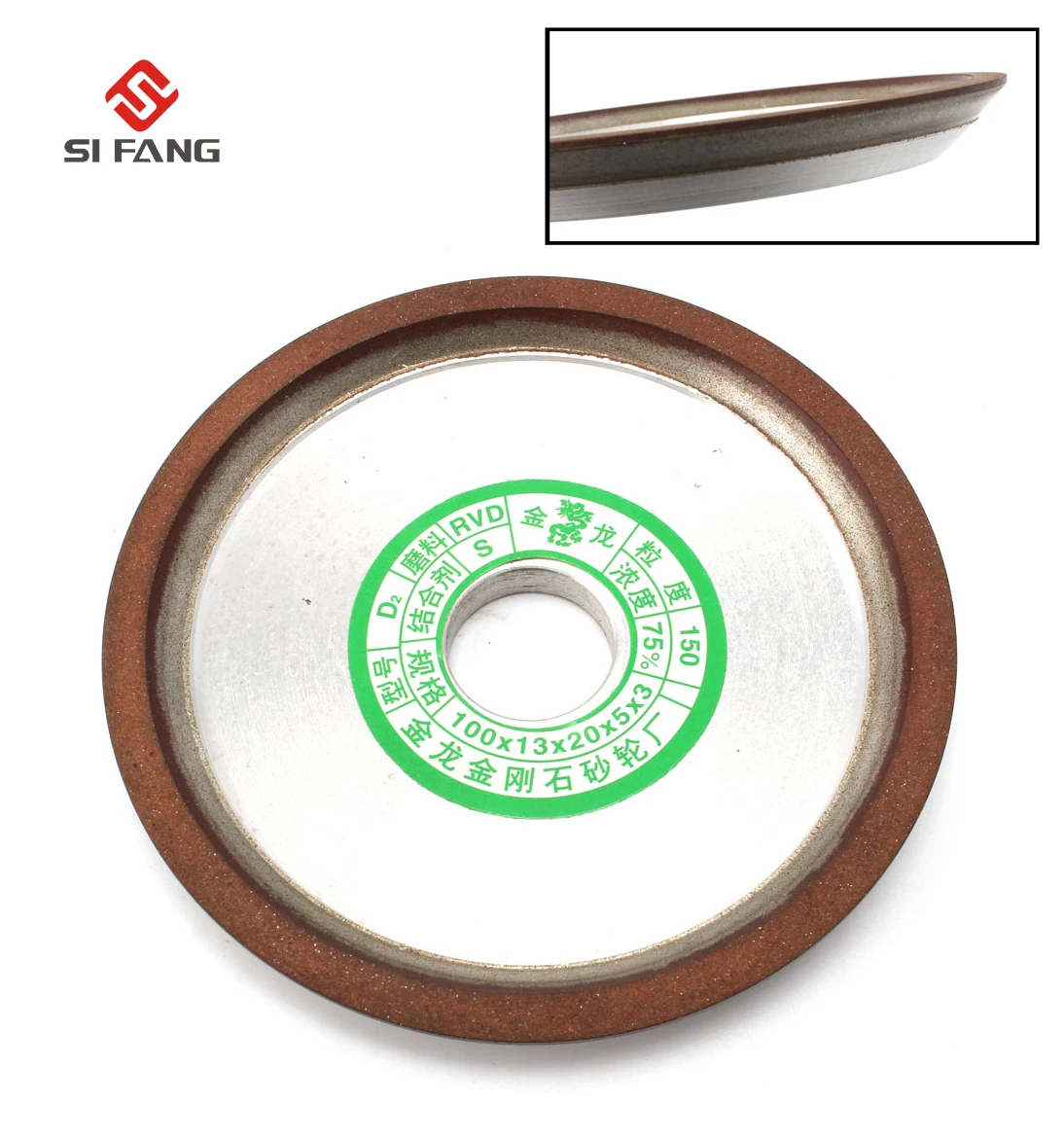 

SI FANG 150Grit 4inch Diamond Grinding Wheel Grinding Disc Saw Blade Resin Diamond Grinding Wheel for Rotary Abrasive Tools
